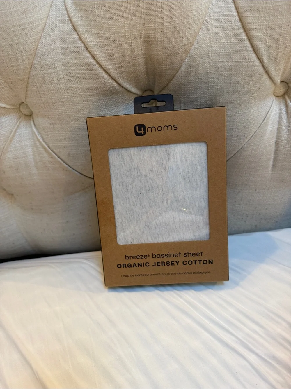 4moms Breeze Organic Jersey Cotton Bassinet Sheet - Heather Gray